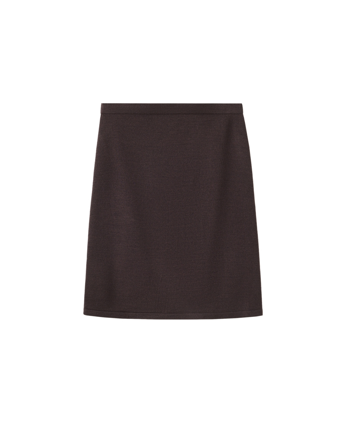 Mango Women's Straight-Knit Midi Skirt - Brown