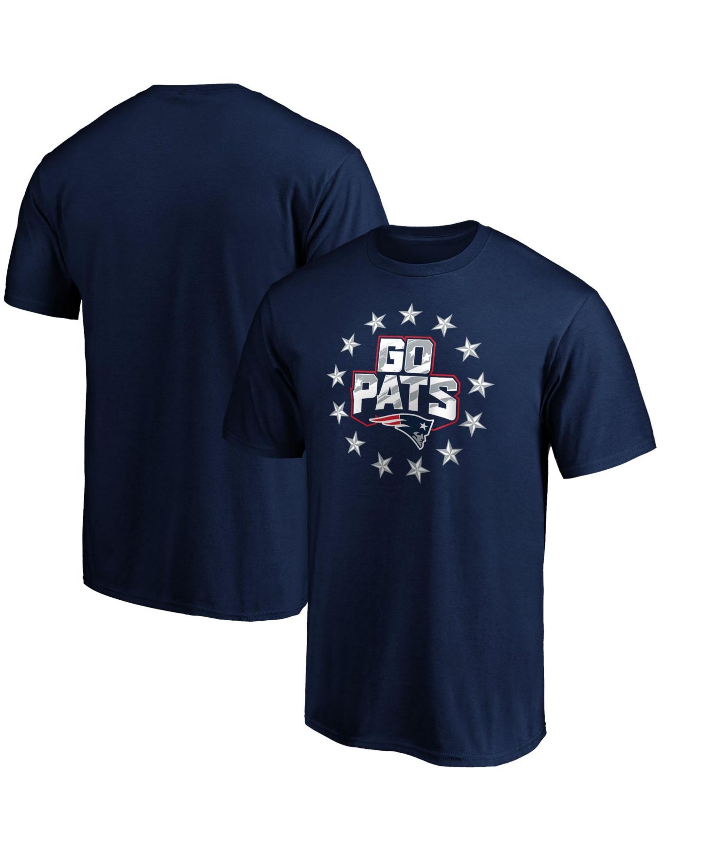 Мужская футболка Fanatics Mto Label Navy New England Patriots Hometown Collection Go Pats — фото 1