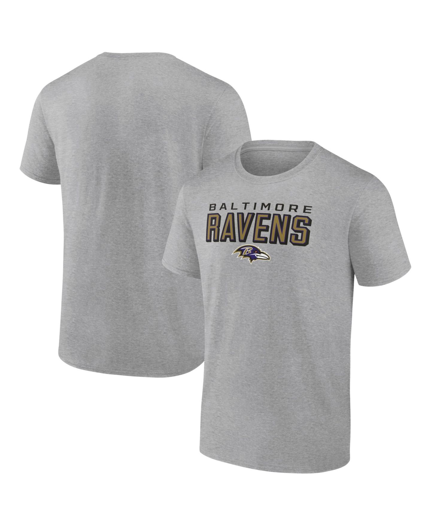 Мужская футболка Fanatics Mto Label Heather Gray Baltimore Ravens Swagger — фото 1