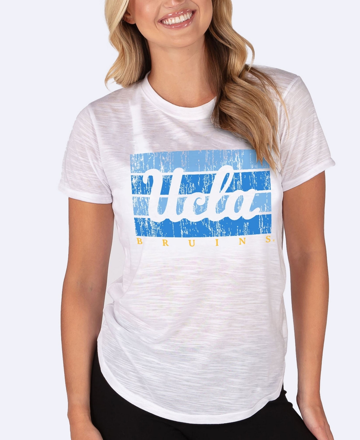 Concepts Sport Women's White Ucla Bruins Infuse Lightweight Slub Knit Top - White