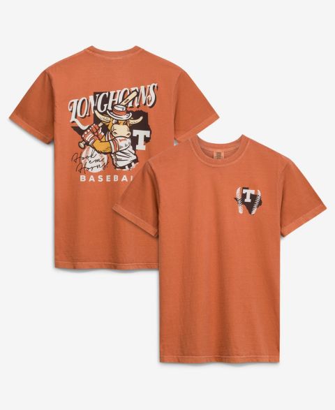 Мужская футболка Image One Texas Orange Texas Longhorns Drawn Mascot Baseball