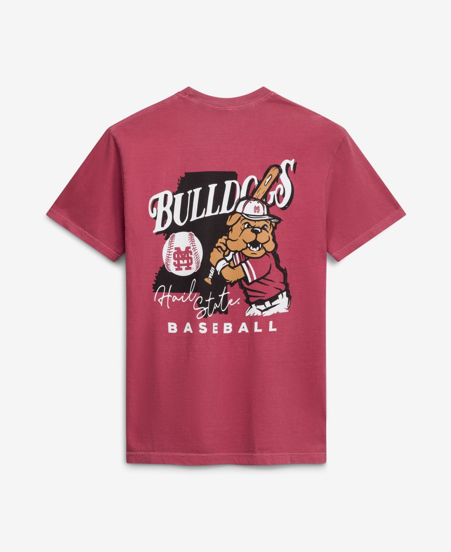 Мужская футболка Image One Maroon Mississippi State Bulldogs Drawn Mascot Baseball — фото 3