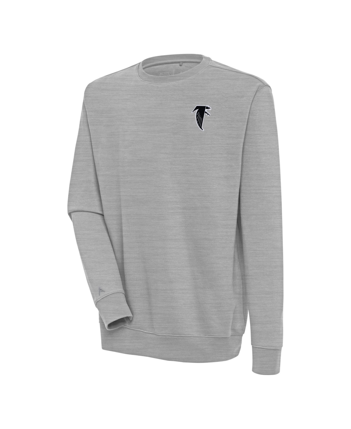 Antigua Men's Heather Gray Atlanta Falcons Throwback Logo Victory Pullover Sweatshirt - Heather Gray