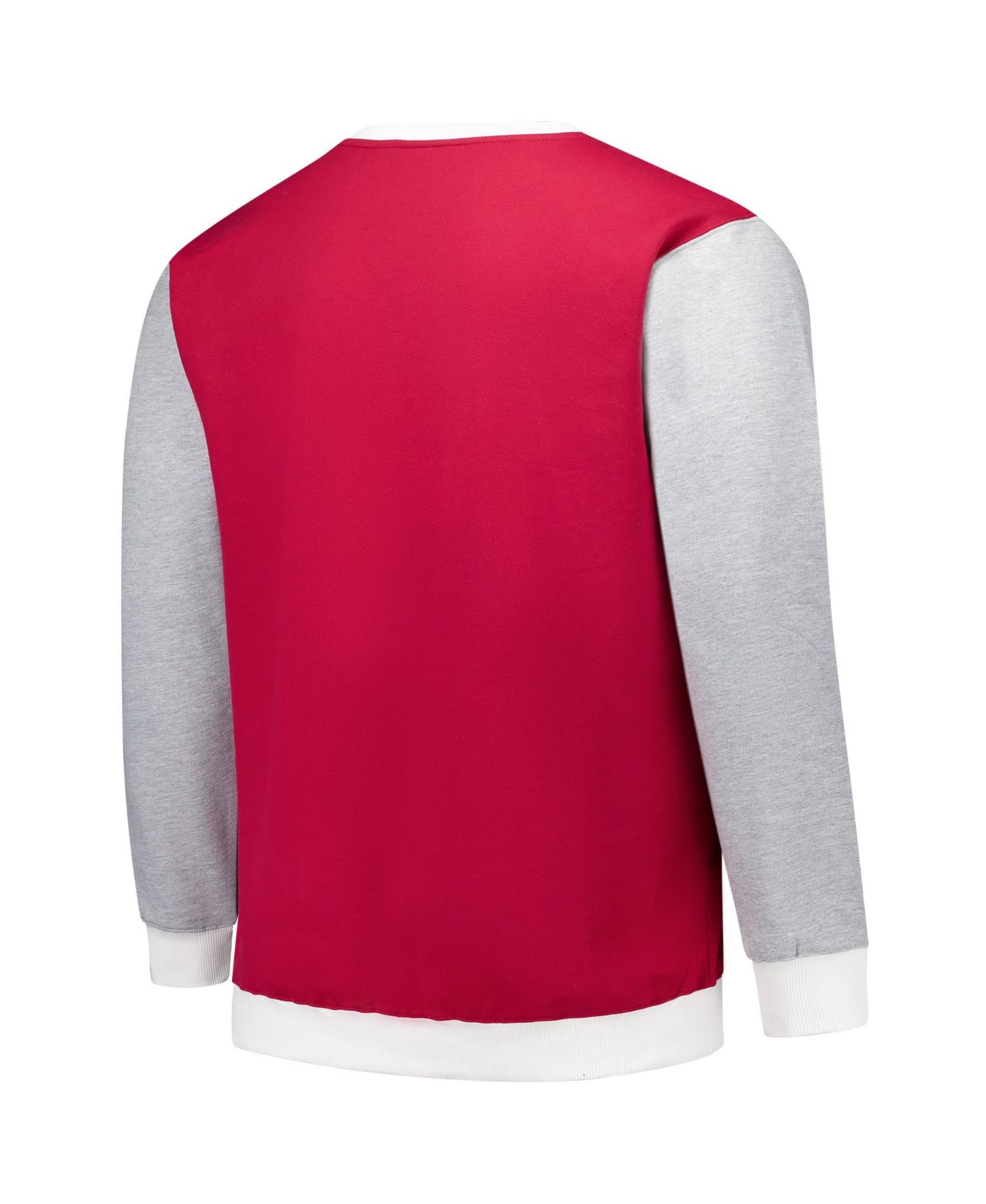 Мужская толстовка Fanatics Crimson Alabama Crimson Tide Contrast Sleeve Large Chest Big Tall Pullover — фото 3