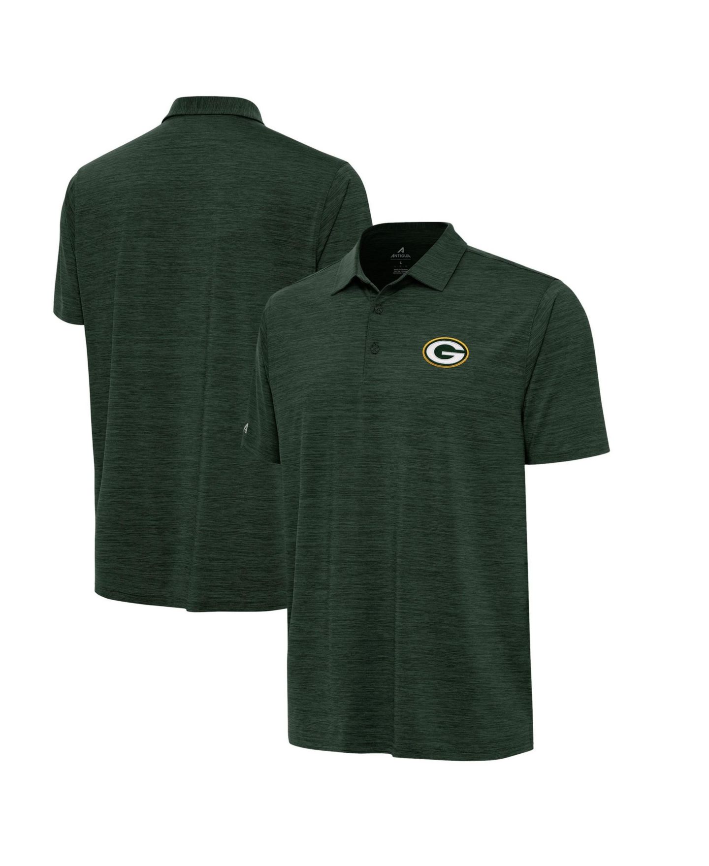 Мужское поло Antigua Heather Green Bay Packers Layout Polo — фото 1