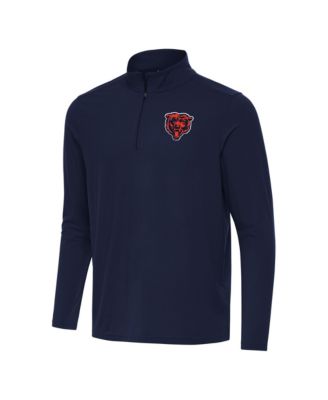 Men's Navy Chicago Bears Intent Quarter-Zip Pullover Top