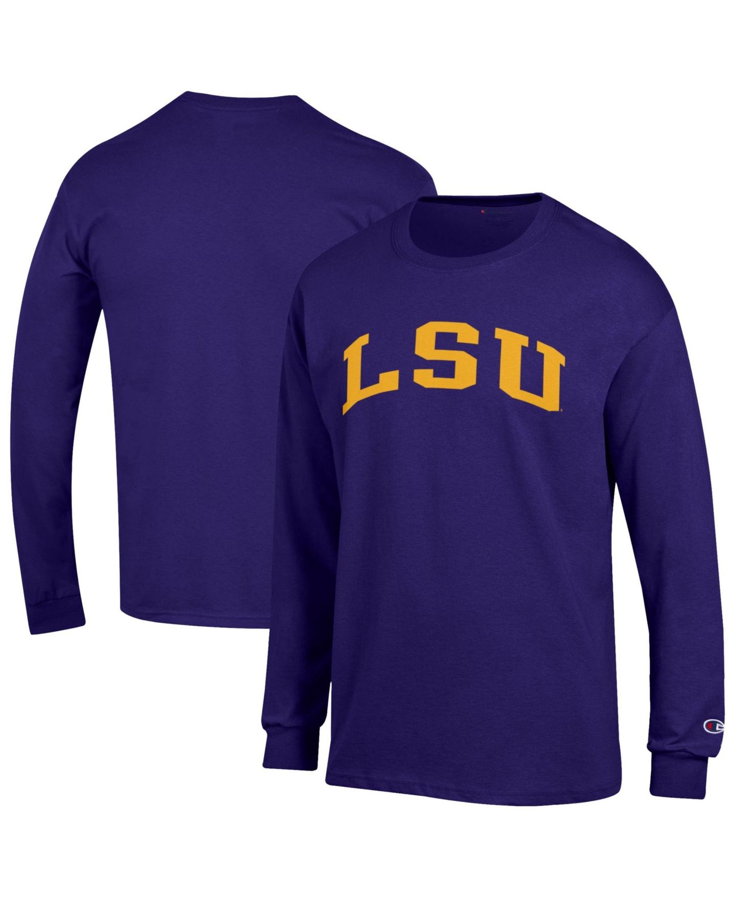Мужская футболка Champion Purple LSU Tigers Basic Arch Long-Sleeve — фото 1