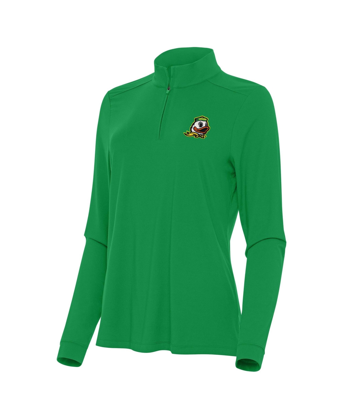 Antigua Women's Kelly Green Oregon Ducks Intent Quarter-Zip Top - Kelly Green