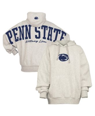 Women's Gray Penn State Nittany Lions Belvedere Oversized Hoodie