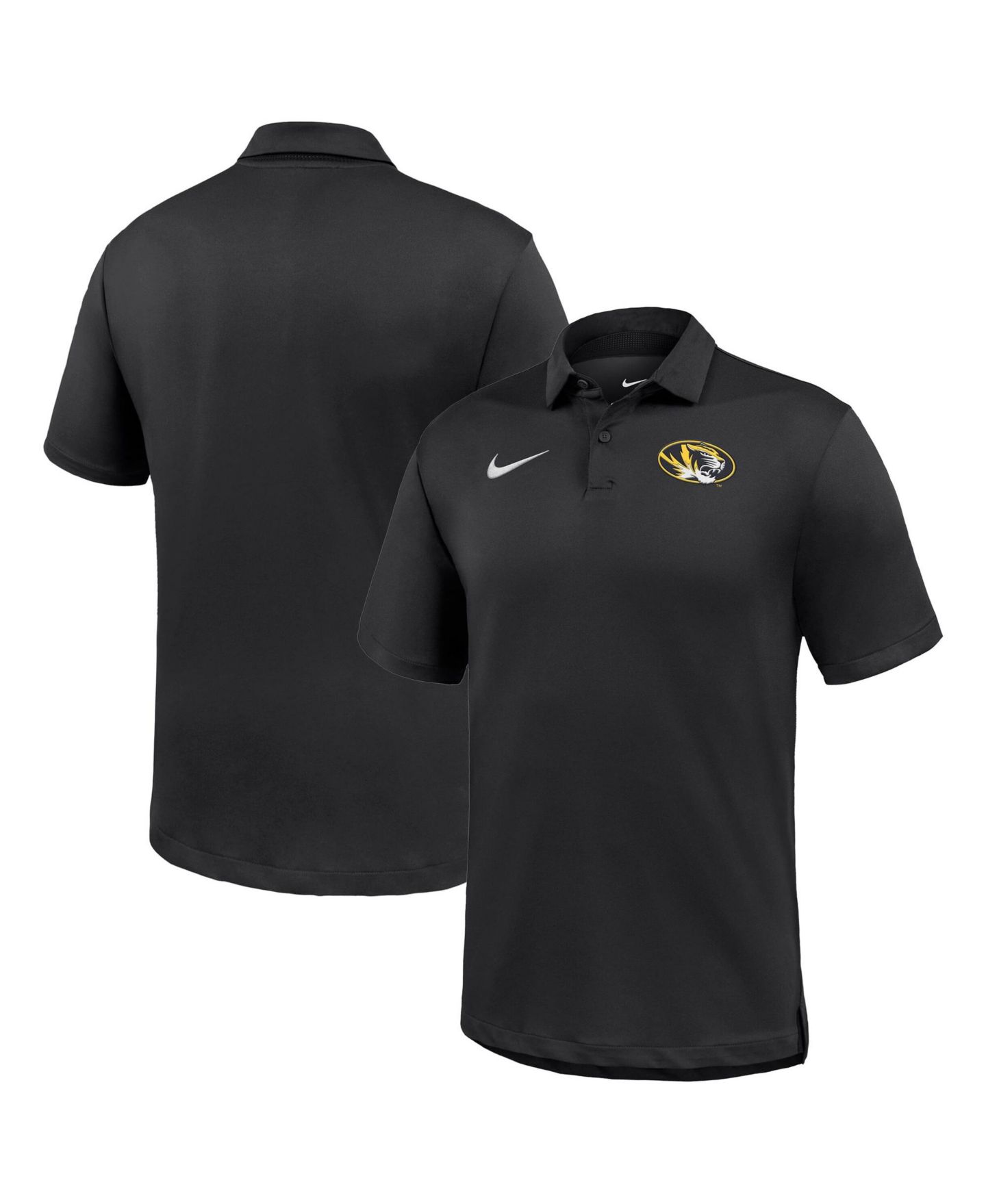 Мужское поло Nike Black Missouri Tigers Dri-FIT Tour Polo — фото 1