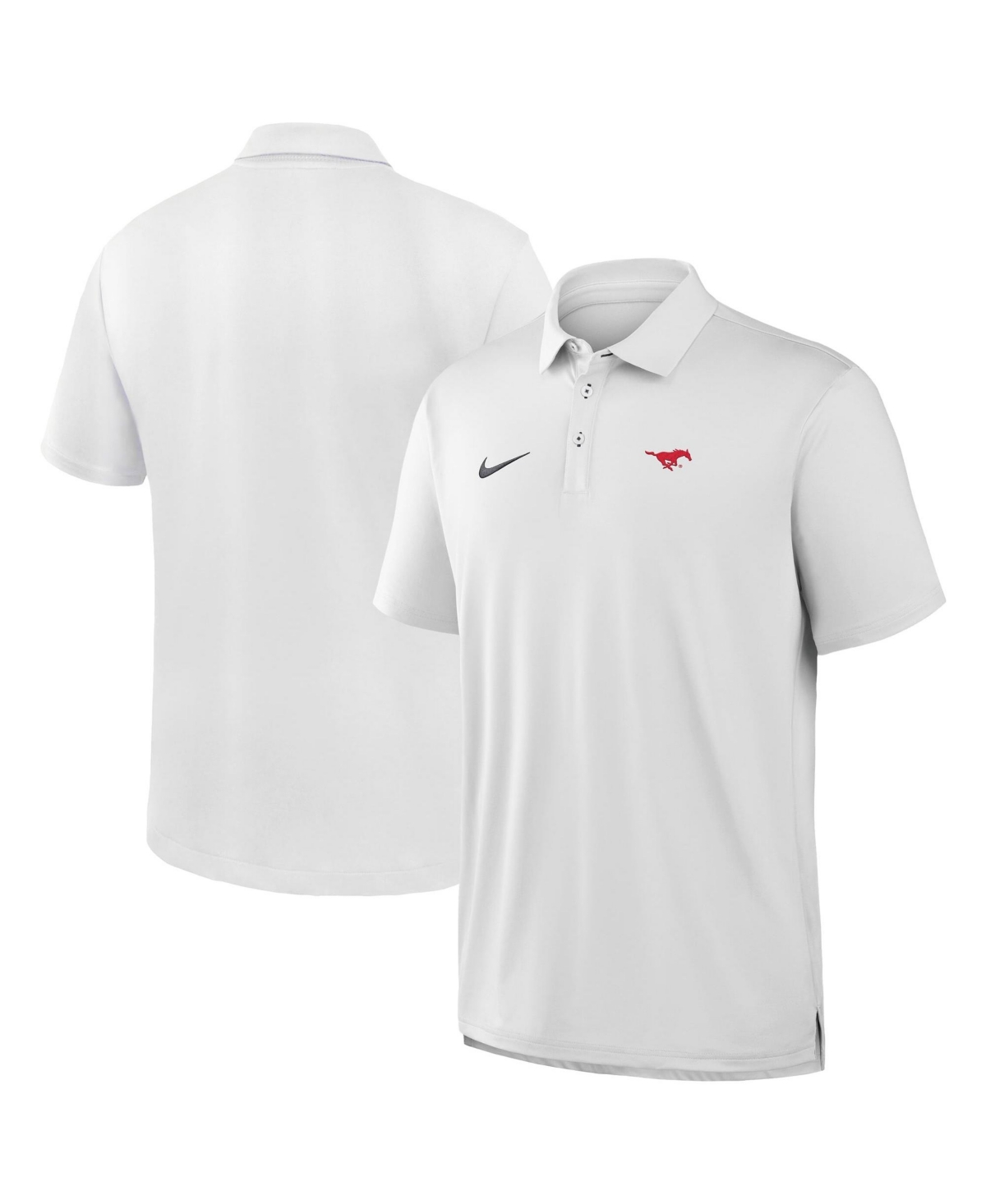 Nike Men's White Smu Mustangs 2026 Sideline Polo Shirt - White