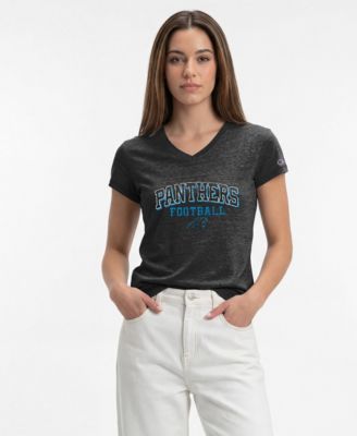 Women's Black Carolina Panthers Triumph Tri-Blend V-Neck T-Shirt