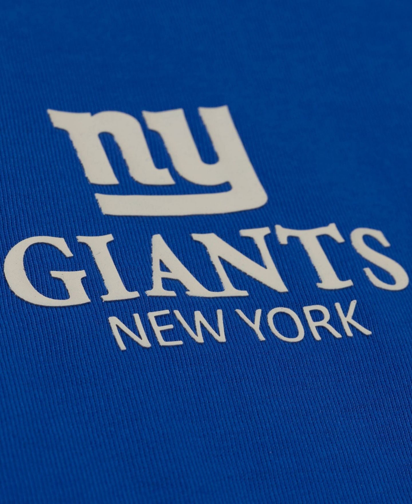 Женская футболка Mitchell & Ness Mitchell Ness Royal New York Giants Core Essentials Micro Logo Boxy Crop — фото 6