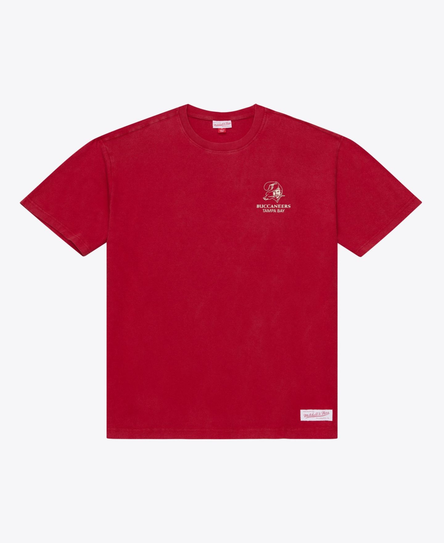 Мужская футболка Mitchell & Ness Red Tampa Bay Buccaneers Core Essentials Micro Logo — фото 1