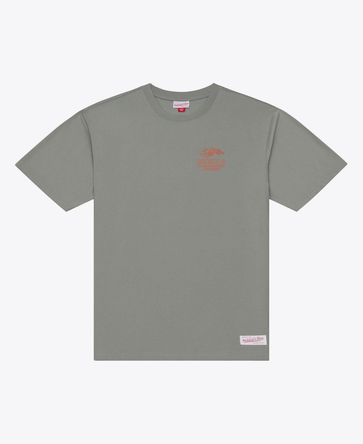 Mitchell & Ness Men's Mitchell Ness Gray Cincinnati Bengals Core Essentials Micro Logo T-Shirt - Gray