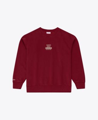 Men's Mitchell Ness Cardinal Washington Commanders Core Essentials Micro Logo Fleece Sweatshirt