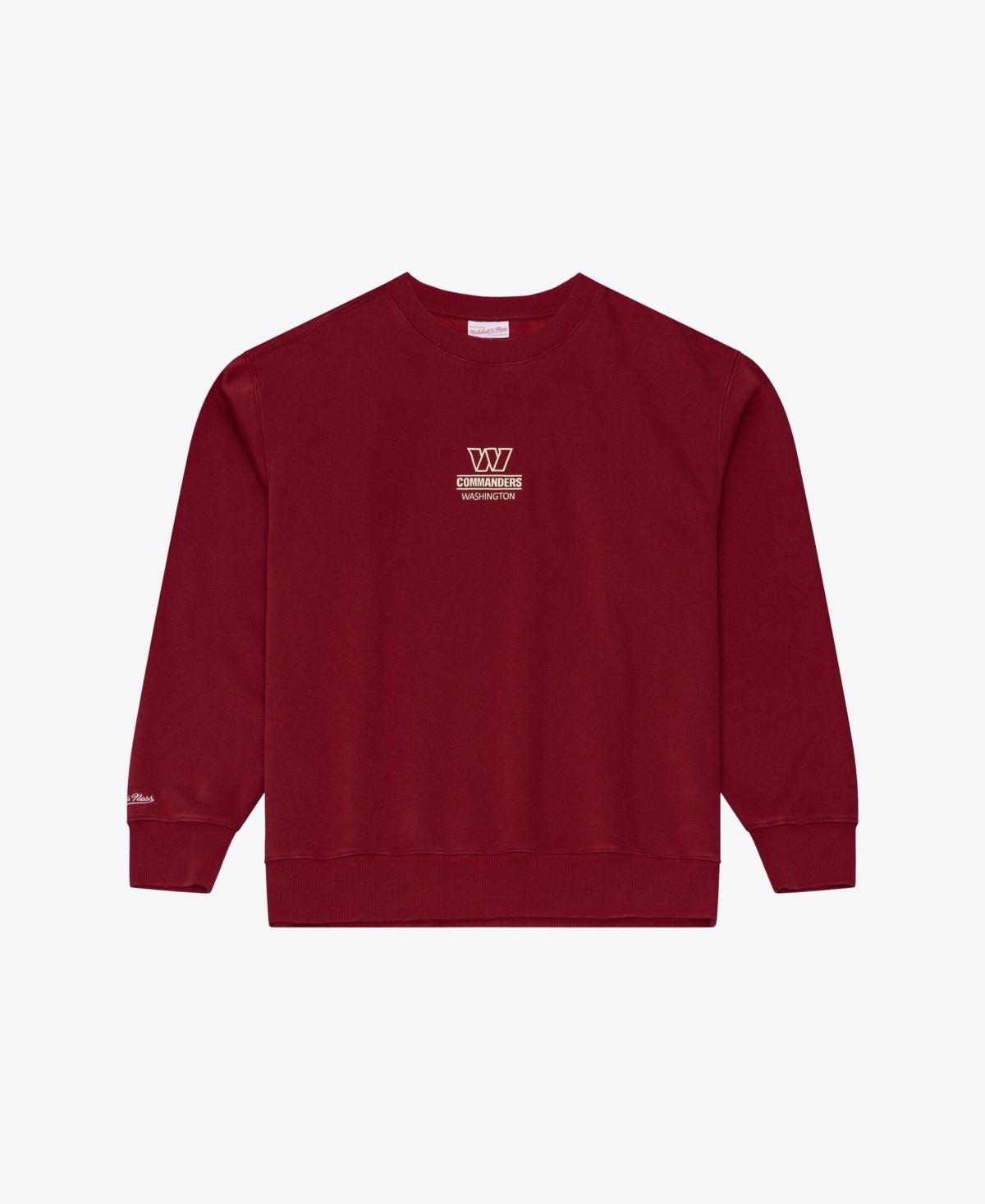 Mitchell & Ness Men's Mitchell Ness Cardinal Washington Commanders Core Essentials Micro Logo Fleece Sweatshirt - Cardinal