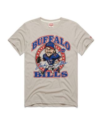 Men's and Women's Josh Allen Stone Buffalo Bills Caricature Player Graphic Tri-Blend T-Shirt