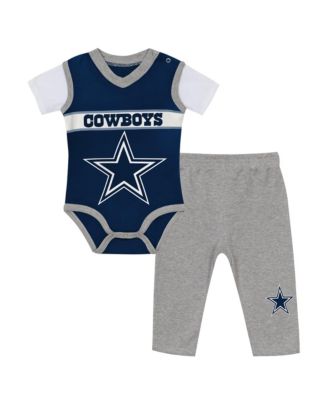 Baby Boys' and Girls' Navy Dallas Cowboys Teeny Wideout Jersey 2-Piece Set