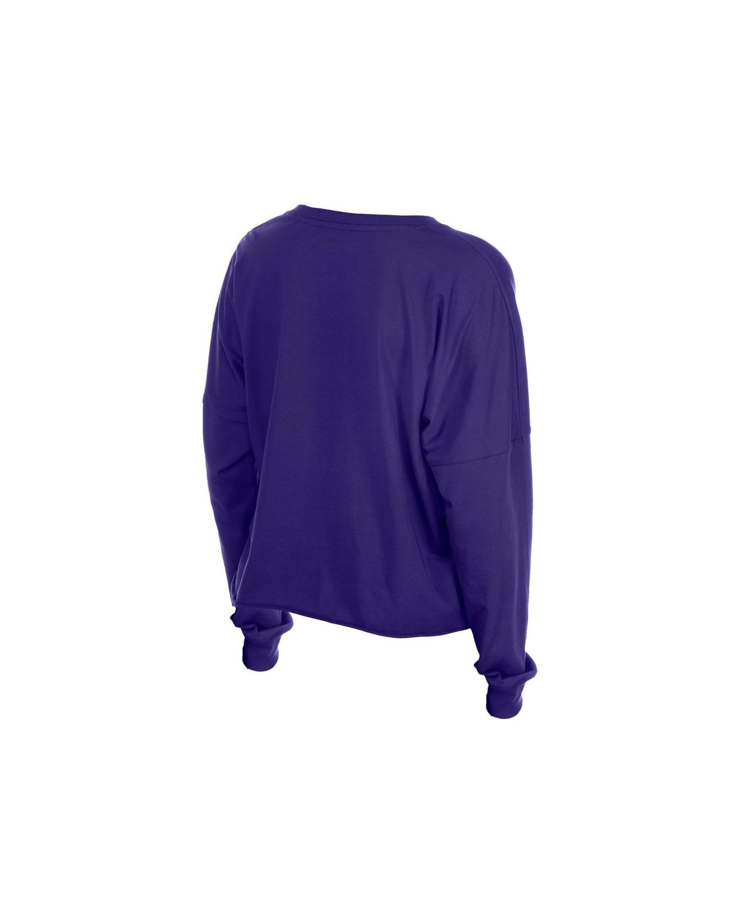 Женская футболка New Era Purple Baltimore Ravens Cropped Oversized Long-Sleeve — фото 4