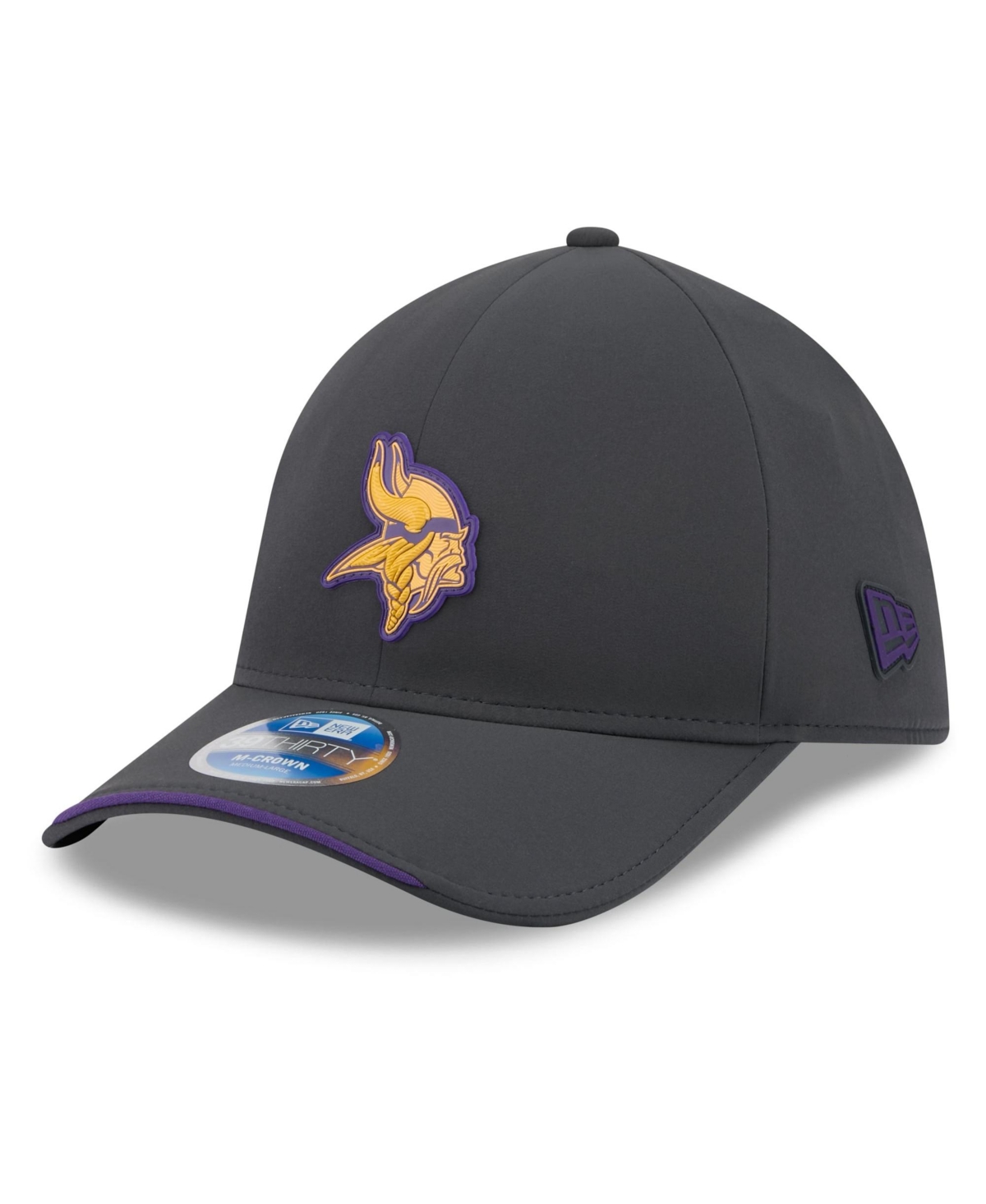 New Era Men's Charcoal Minnesota Vikings 2026 Sideline Cold Weather 39THIRTY M-Crown Stretch Hat - Charcoal