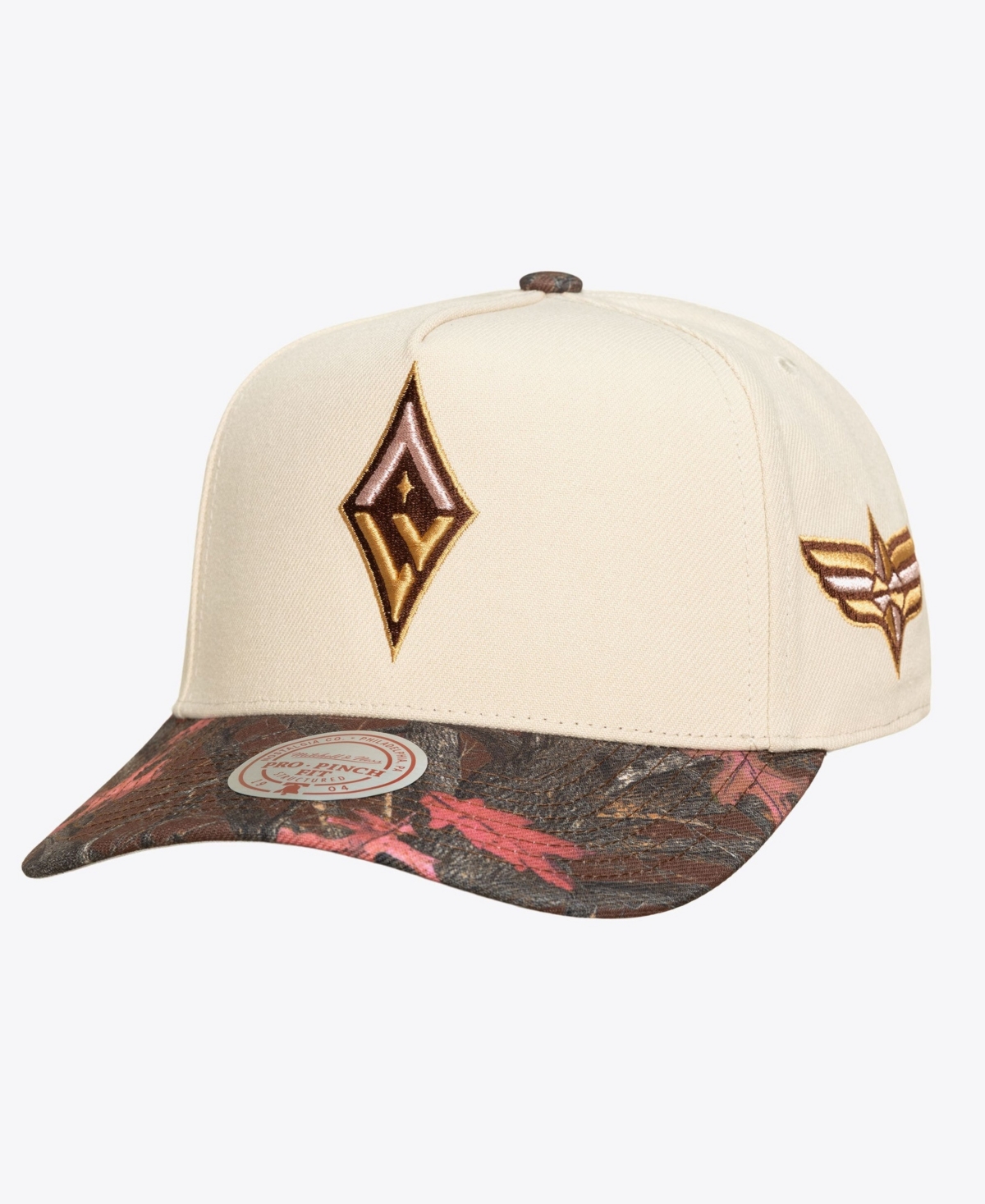 Mitchell & Ness Men's and Women's Cream Las Vegas Aces Pink Pro Adjustable Hat - Cream