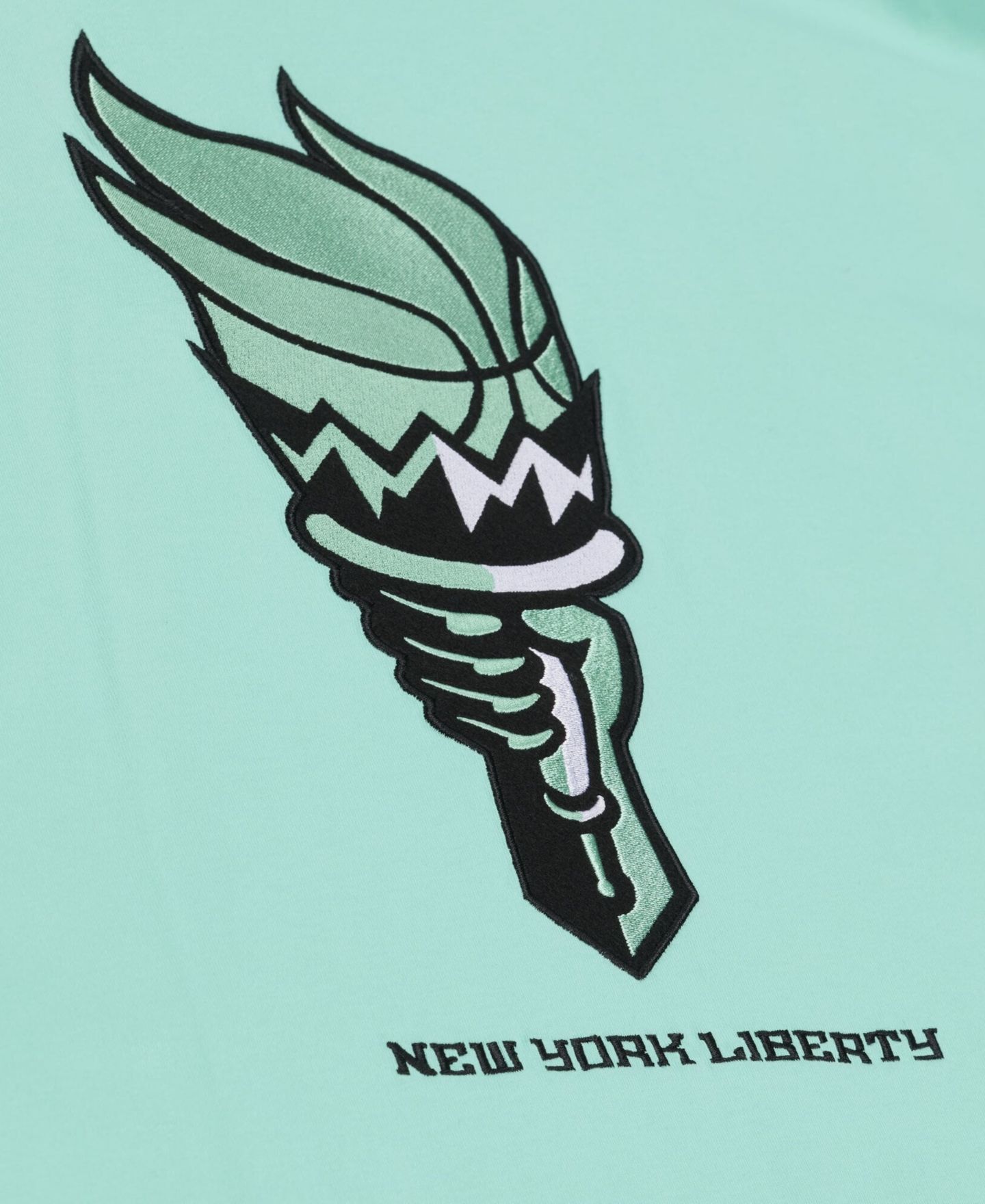 Мужская футболка Mitchell & Ness Mitchell Ness Mint New York Liberty Logo Boxy — фото 3
