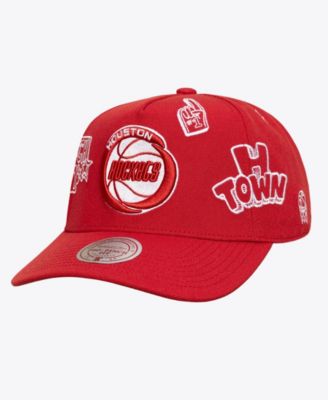 Men's and Women's Red Houston Rockets Hardwood Classics Downtown Doodle Pro Snapback Hat