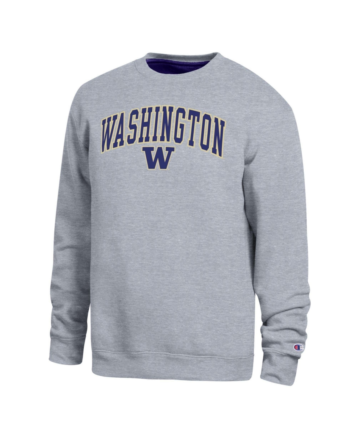 Champion Men's Heather Gray Washington Huskies Arch Sweatshirt - Heather Gray