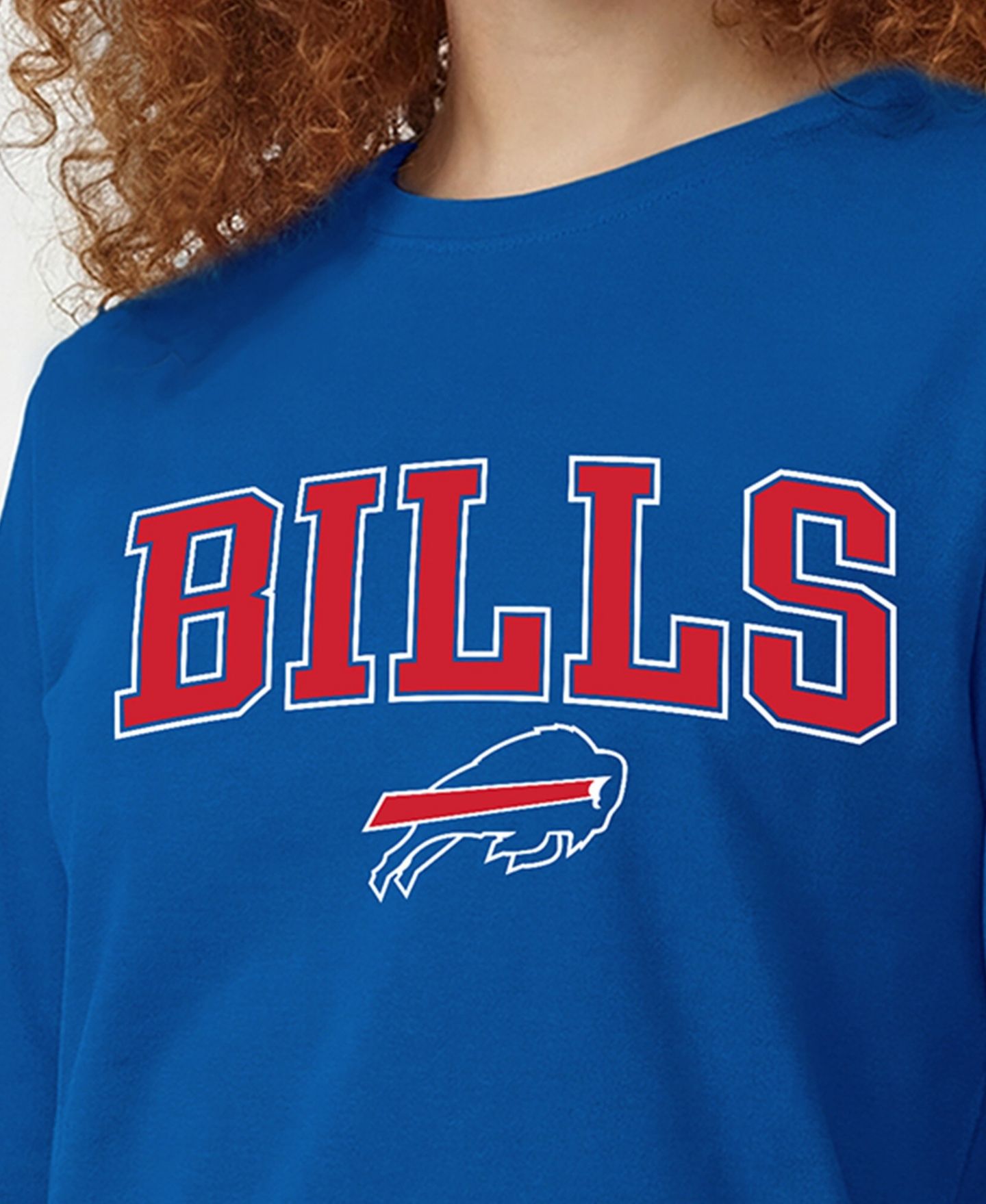 Женская футболка Champion Royal Buffalo Bills Core Logo Long-Sleeve — фото 5