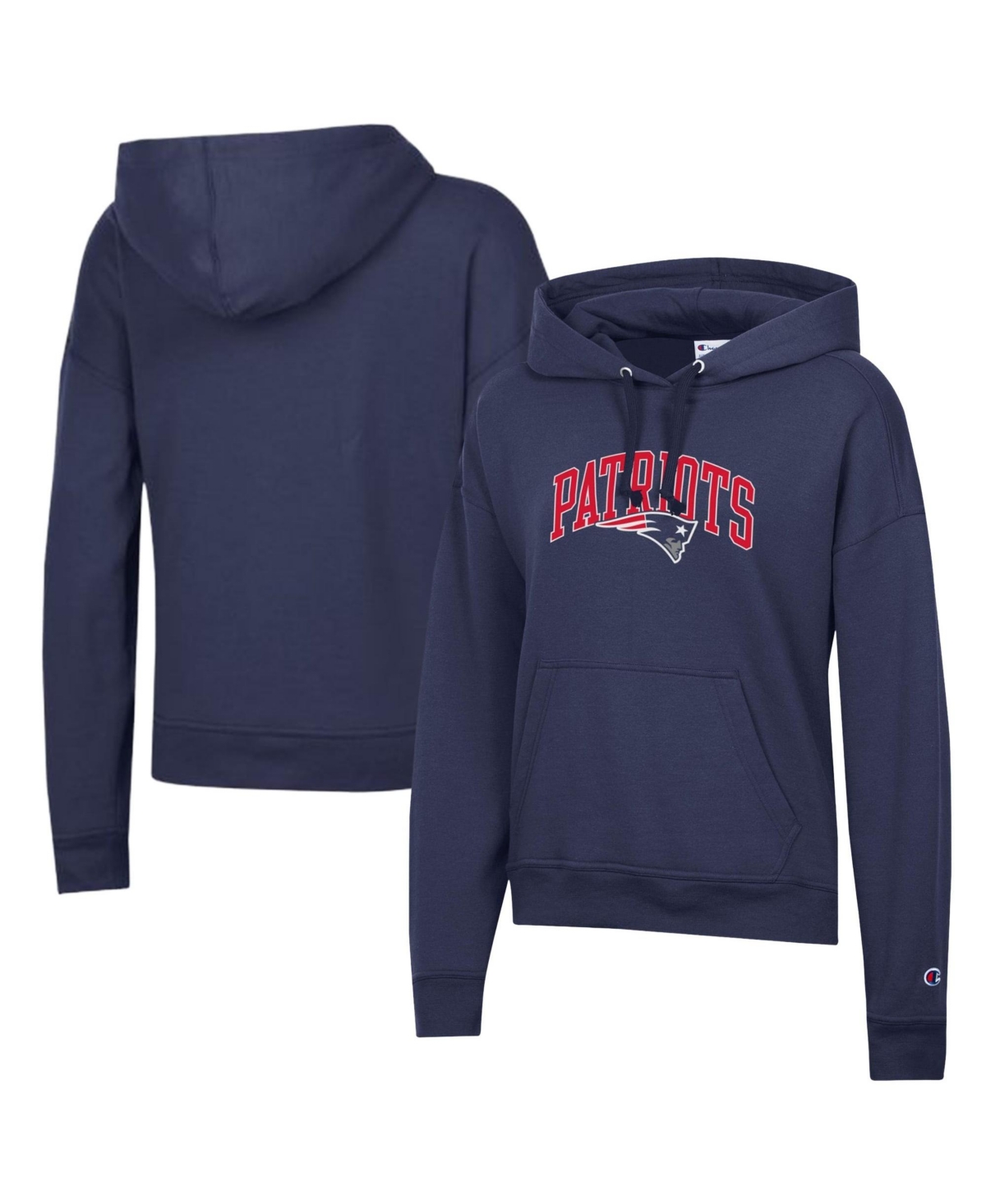 Champion Women's Navy New England Patriots Power blend Hoodie - Navy