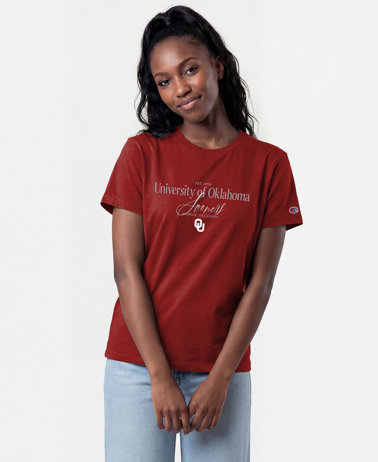 Женская футболка Champion Crimson Oklahoma Sooners Lifestyle — фото 1