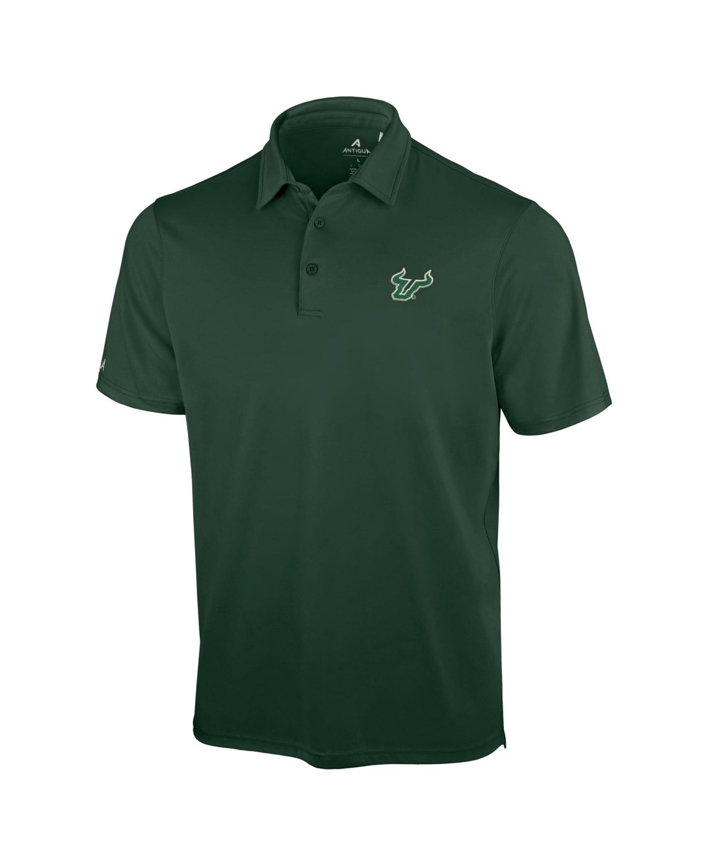 Мужское поло Antigua Green South Florida Bulls Unshakable Solid Polo — фото 2