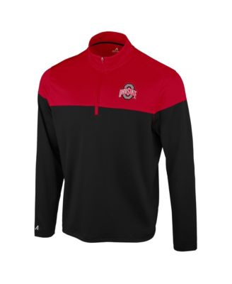 Men's Black Ohio State Buckeyes Hinder Color block Quarter-Zip Pullover