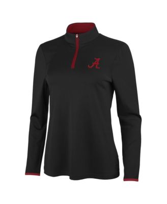 Women's Black/Crimson Alabama Crimson Tide Brink Quarter-Zip Pullover