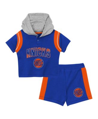 Toddler Blue New York Knicks Get Back Short-Sleeve Hoodie Shorts 2-Pack Set