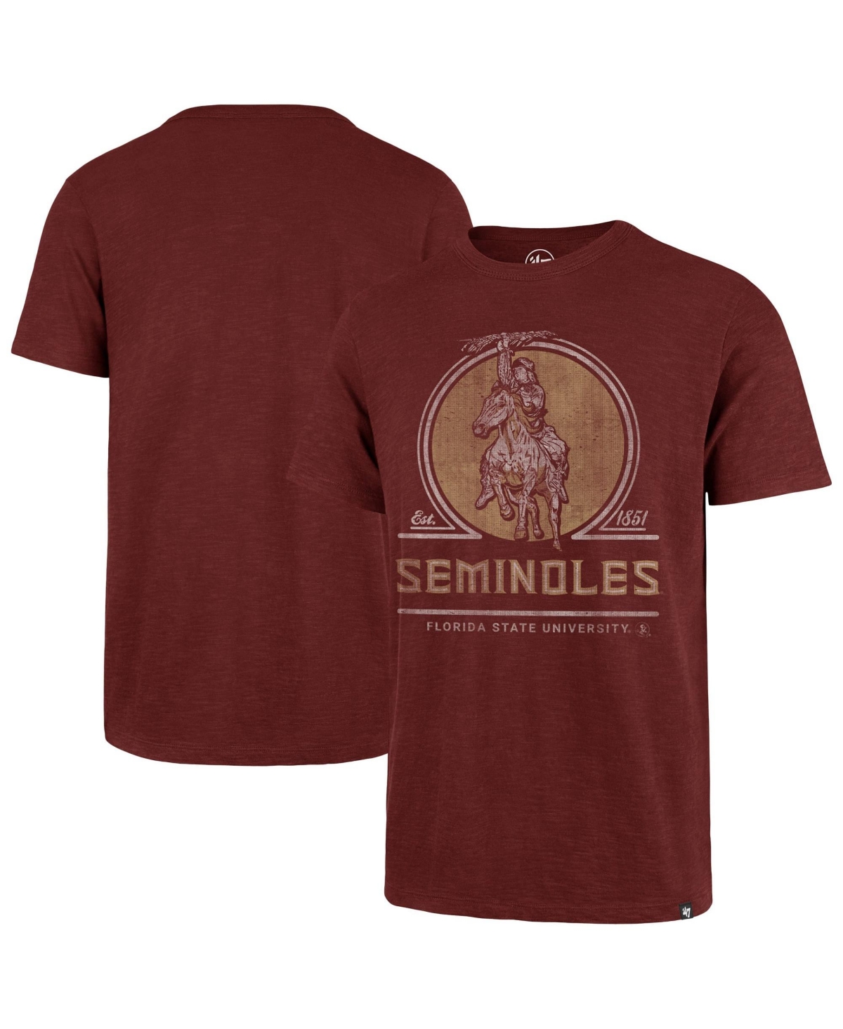 '47 Brand Men's Garnet Florida State Seminoles Emblem Mark Scrum T-Shirt - Garnet