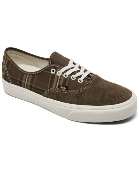 Мужские кроссовки Vans Authentic Plaid Suede Waffle-Rubber, цвет: Винтажный какао