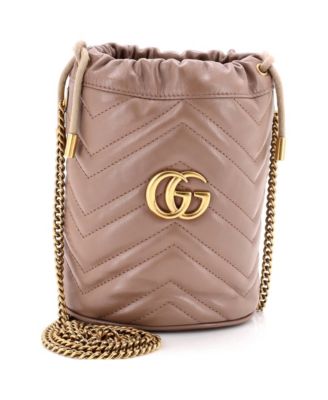 Mini GG Marmont Bucket Bag Matelasse Leather