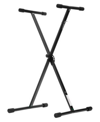 Adjustable Single-Braced Keyboard Stand, Compatible with Musical Keyboards Up to 90 lbs.