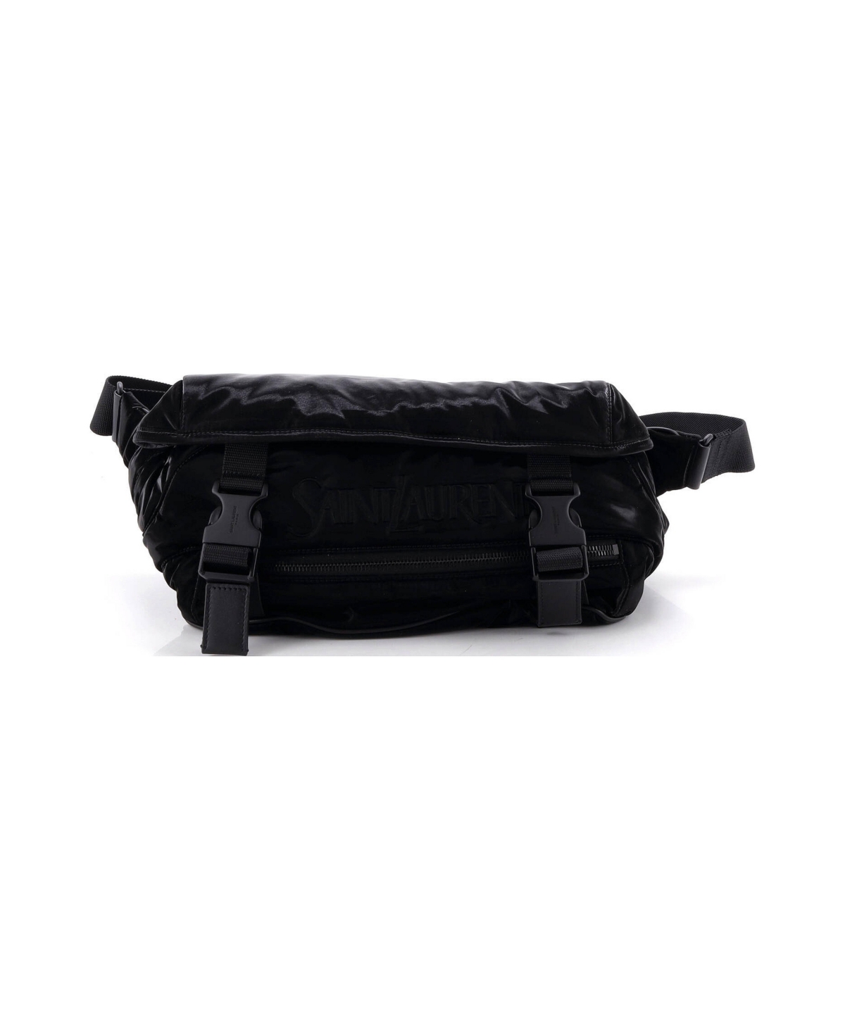Pre-Owned Saint Laurent Logo Belt Bag Canvas - Black