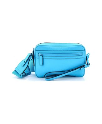 Small Front Zip Crossbody Bag GG Rubber Effect Leather
