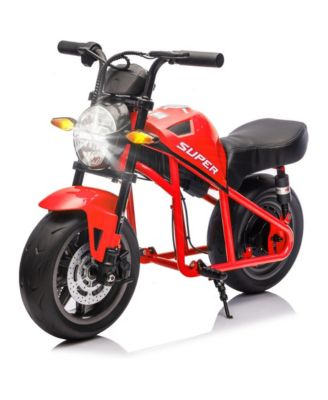 24V Kids Ride On Motorcycle with 300W Hub Motor, 14" Fat EVA Wheels & Dual Suspension, Ages 6+