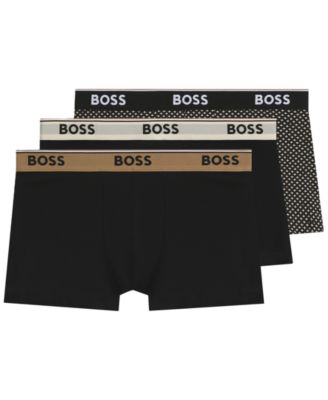 Men's Power All-Over Pattern Exposed Waistband Trunks, 3-Pack