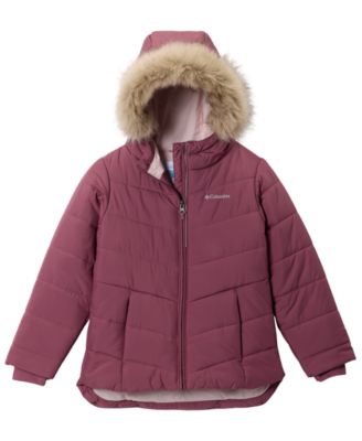 Girls' 7-16 Katelyn Crest III Puffer Hooded Removable Faux Fur-Trim Jacket