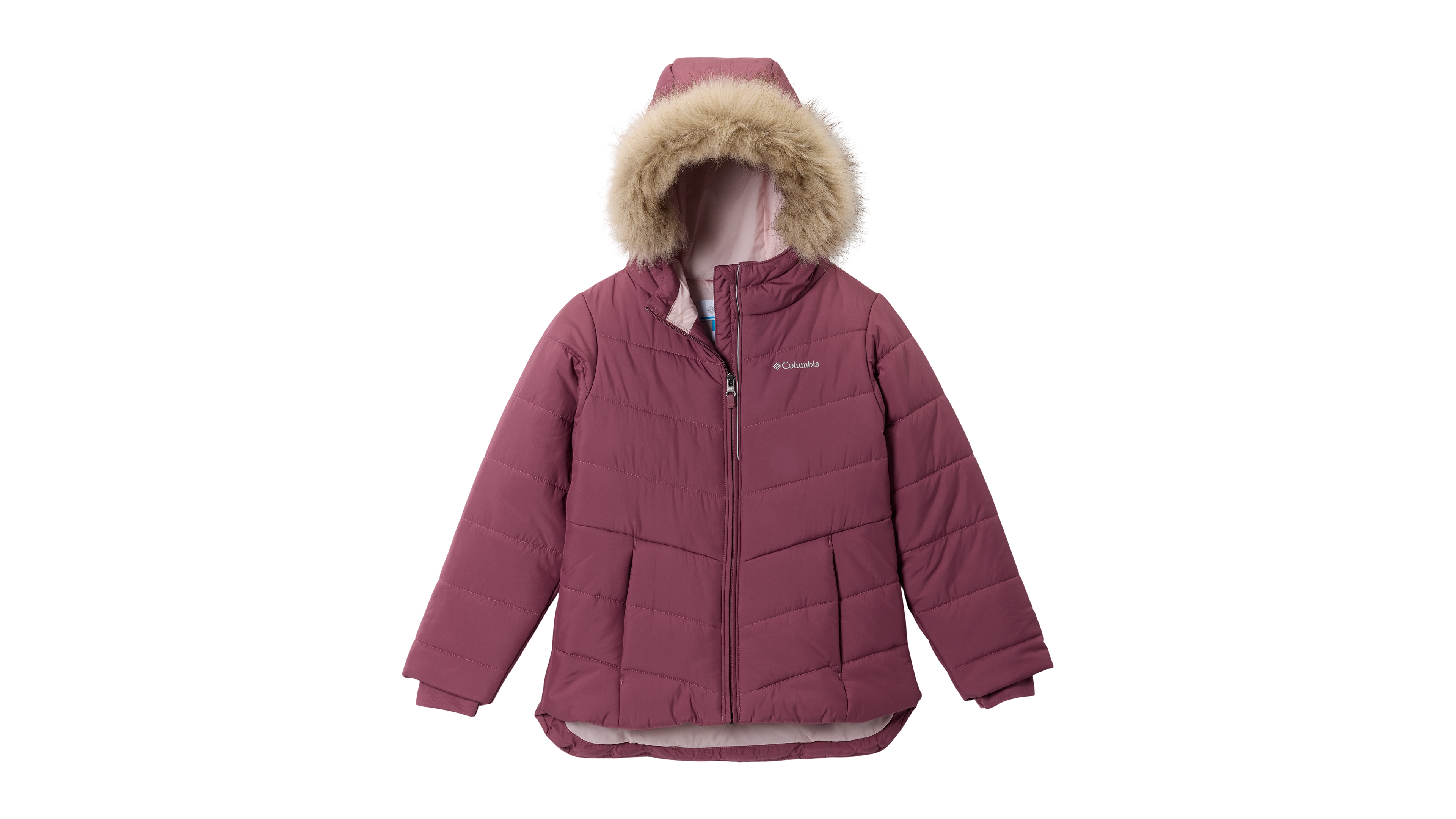 Columbia Girls' 7-16 Katelyn Crest Iii Puffer Hooded Removable Faux Fur-Trim Jacket