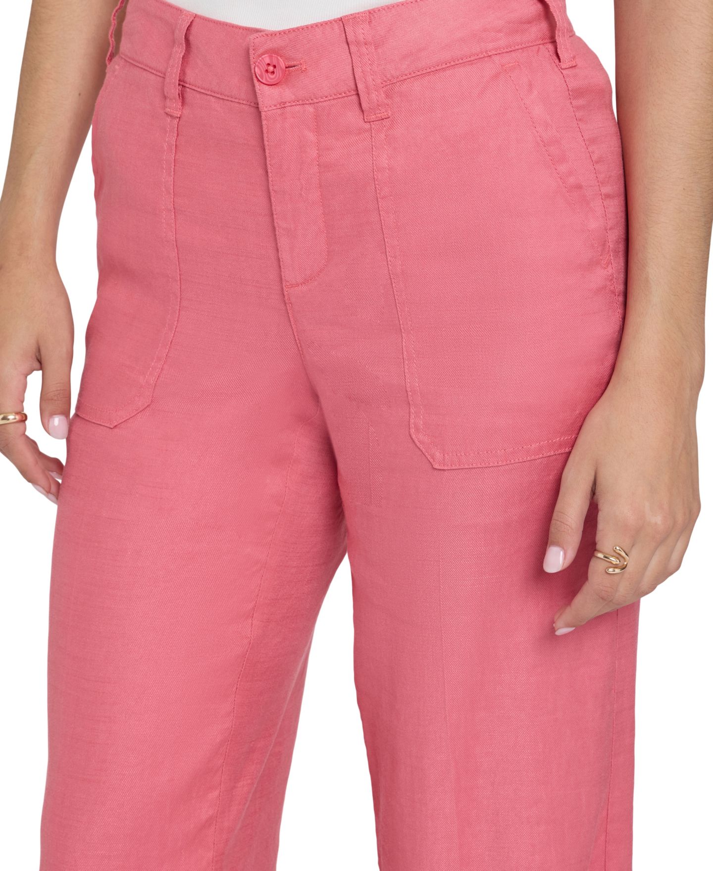 Женские брюки NYDJ Wide-Leg Cargo Capri, цвет: Пустынный розовый — фото 4
