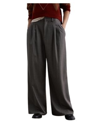 Women's Pistripe Pleated Trousers