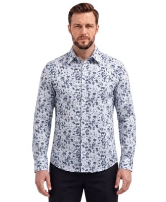 Men's Four-Way Stretch Printed Long-Sleeve Shirt