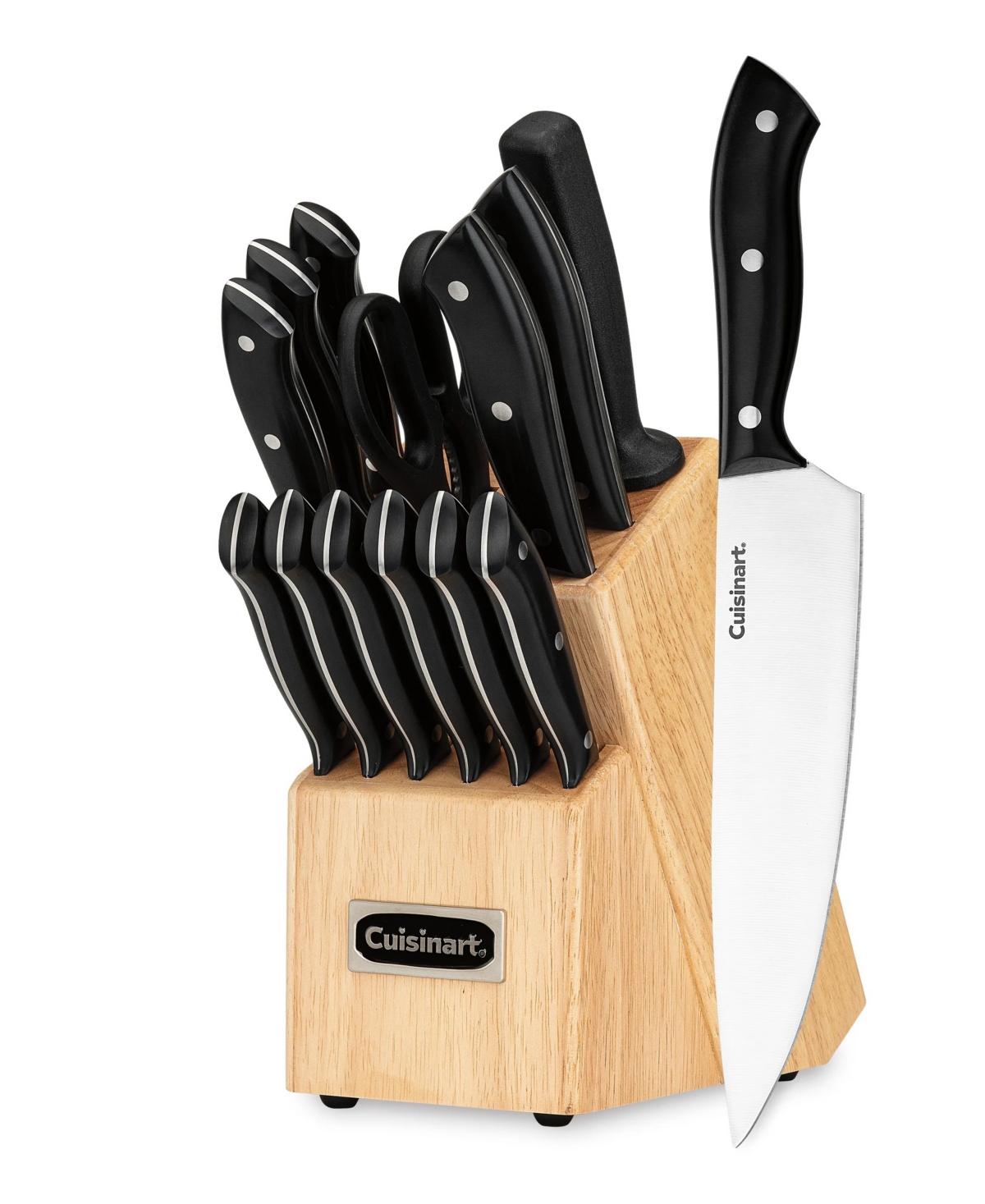 Cuisinart Classic 15-piece Black Triple Rivet Knife Block Set - Black